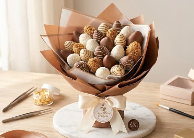 Bouquet de Morango com Chocolate: Receita Profissional e Guia de Venda para Dia das Mães